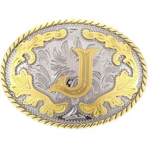 HUABOLA CALYN Western Belt Buckle Initial Letters ABCDEFG to Y-Cowboy Rodeo